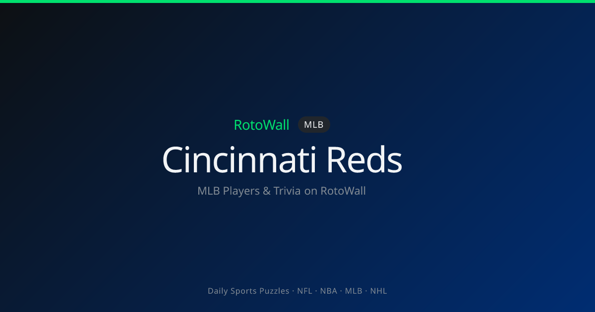 Cincinnati Reds — MLB Players & Trivia | RotoWall